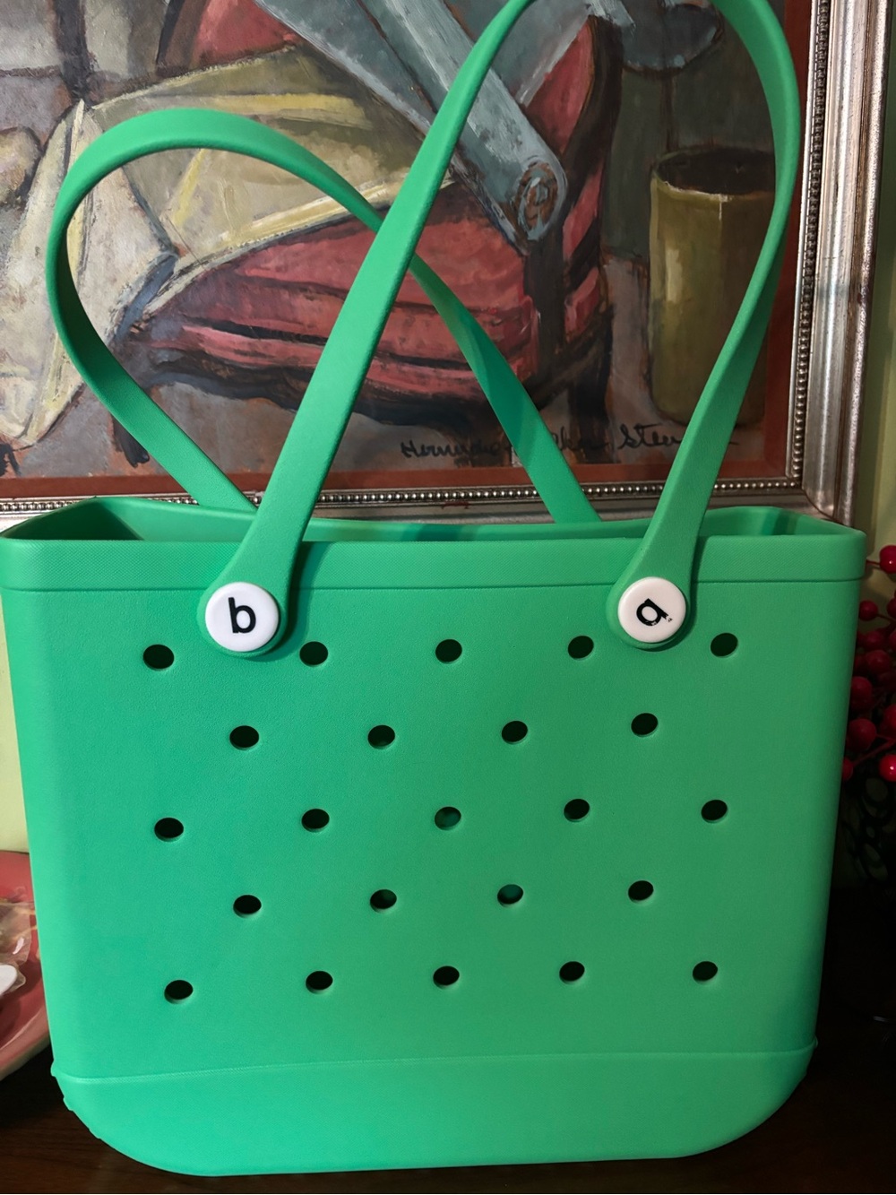Bright Green Perforated Bogg Tote -comes in many colors and sizes